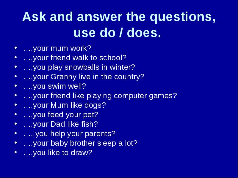 L answer questions