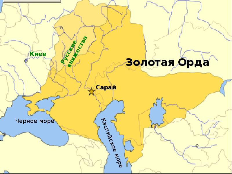 Старая карта золотой орды