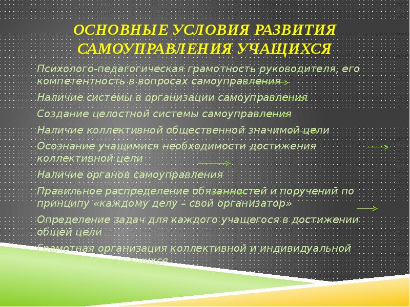 Вопросы самоуправления