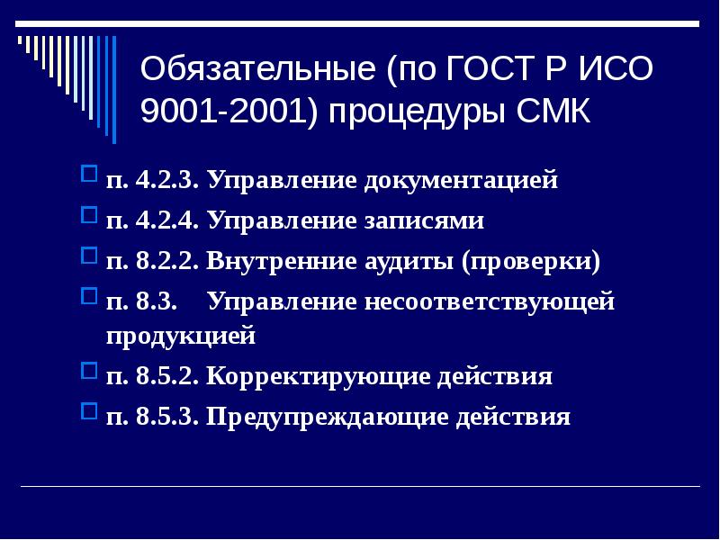 П смк. Обязательные процедуры системы менеджмента качества. Обязательные документированные процедуры СМК 9001-2015. ISO 9001 обязательные процедуры.