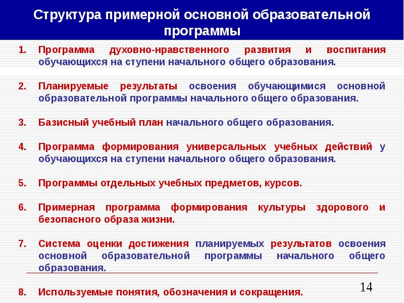 Основная программа начального общего образования. Структура примерных учебных программ:. Примерная основная образовательная программа структура. Структура примерных основных образовательных программ. Структура общего образования.