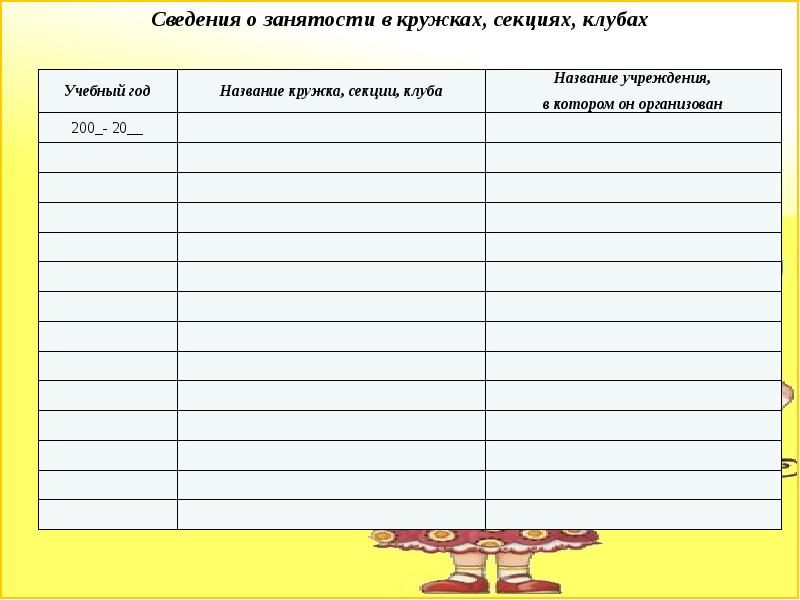 Информация о летней занятости детей образец