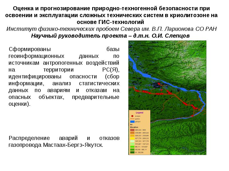 Природного прогнозировании. Природно-техногенные системы. Исследования антропогенного влияния на территории с помощью ГИС. Программа коллайдера по криолитозоне Якутск.