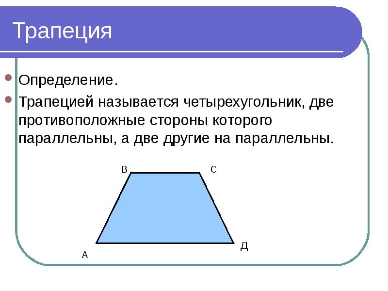 Трапеция определение рисунок