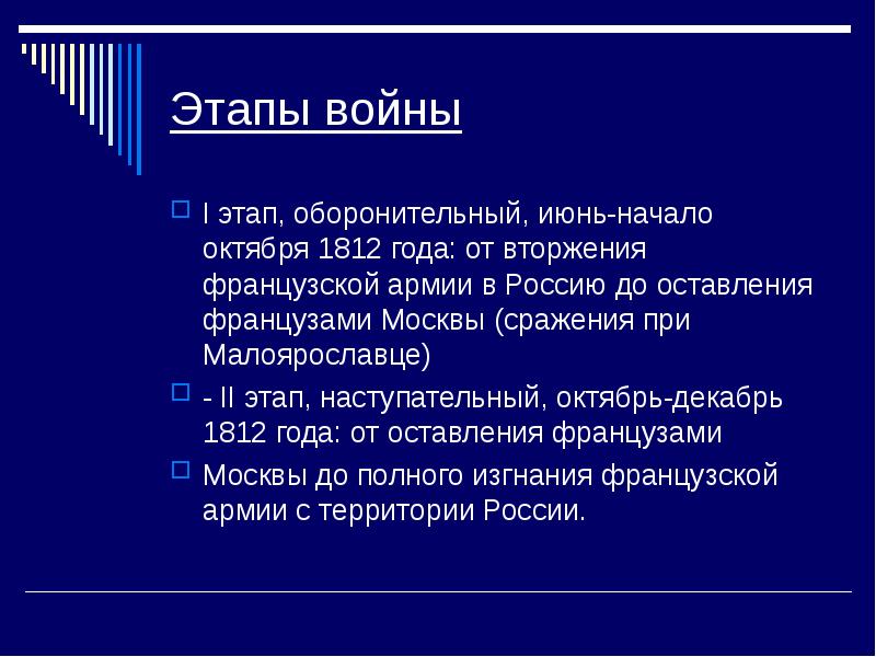 Причины отечественной войны 1812 года презентация