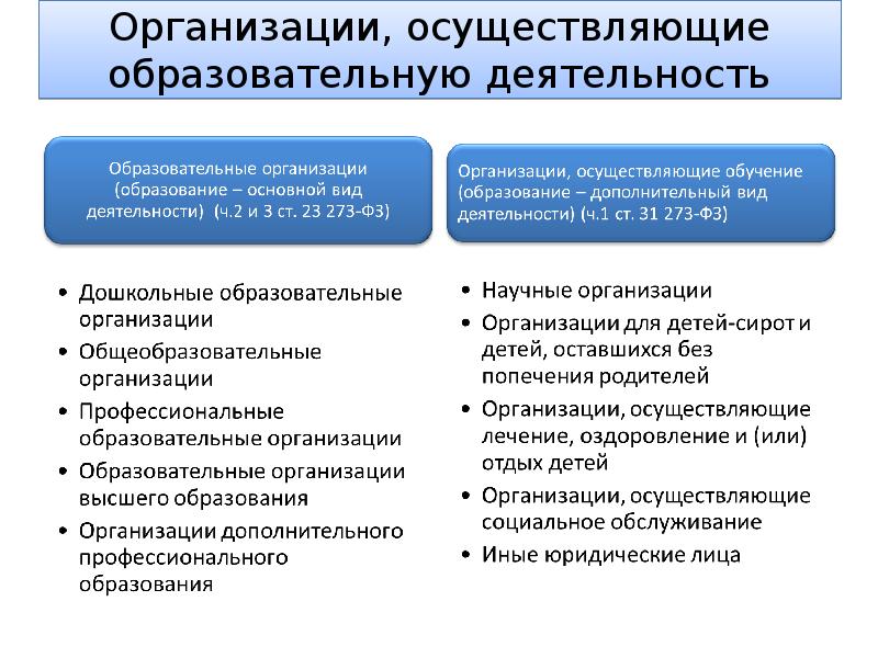 Лица осуществляющие образовательную деятельность презентация