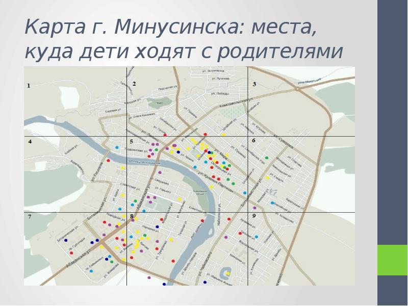 Старая карта города минусинска