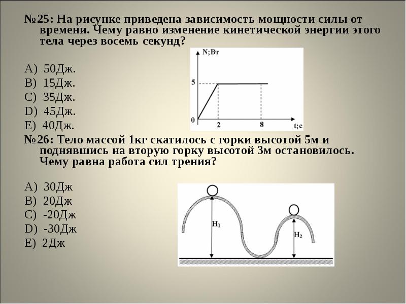 На рисунке представлен график изменения кинетической энергии свободно падающего тела с течением