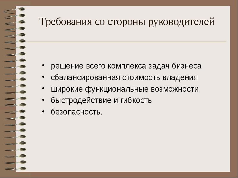 Стороны руководителя