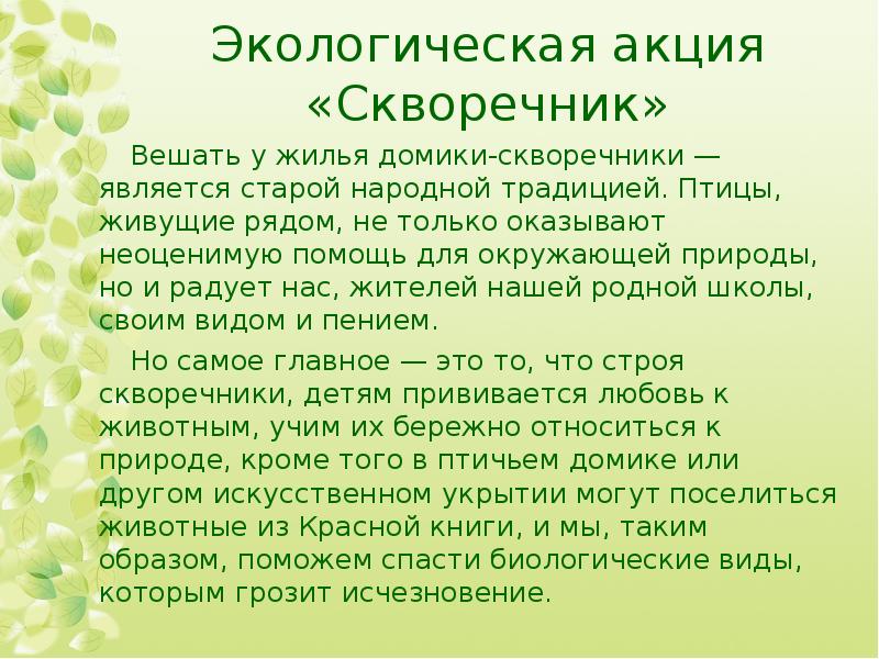 Заключение в проекте скворечник