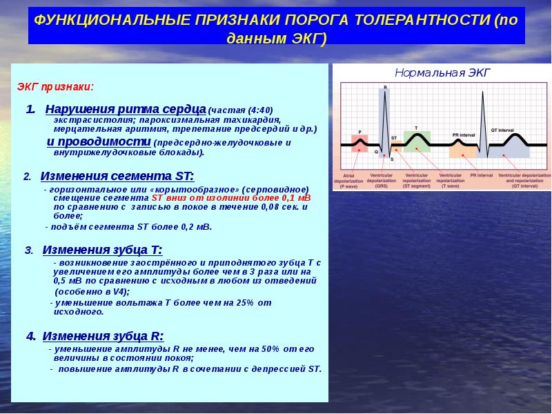 Признаки порог