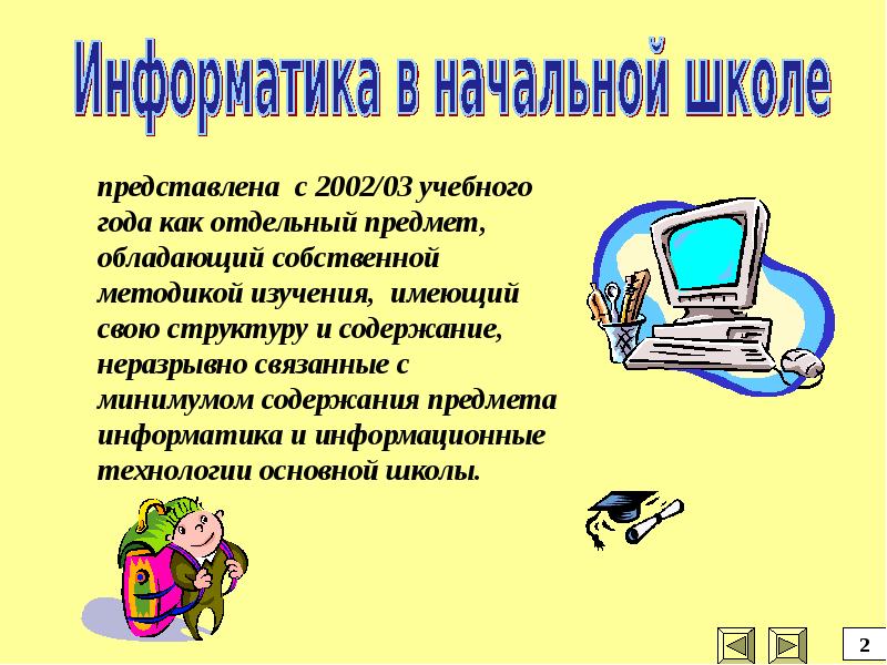 Презентация по информатике начальная школа