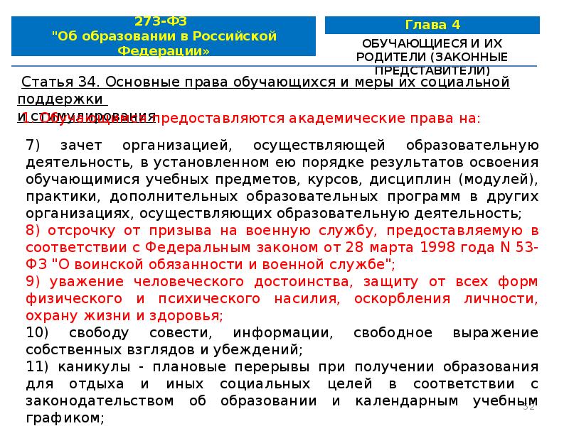 Закон об образовании РФ 273-ф3 с изменениями в схемах. Комментарии ст.44 273-ФЗ об образовании.