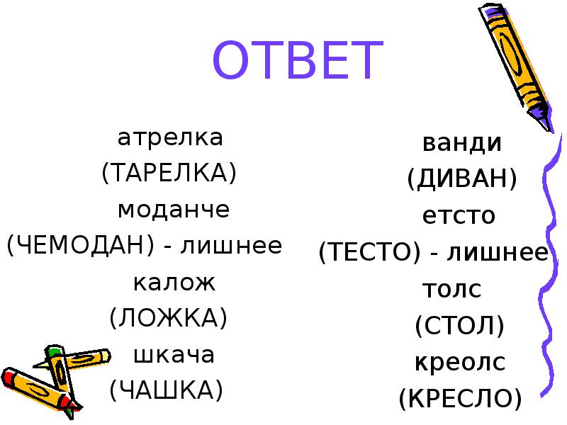 Подсказки ответ