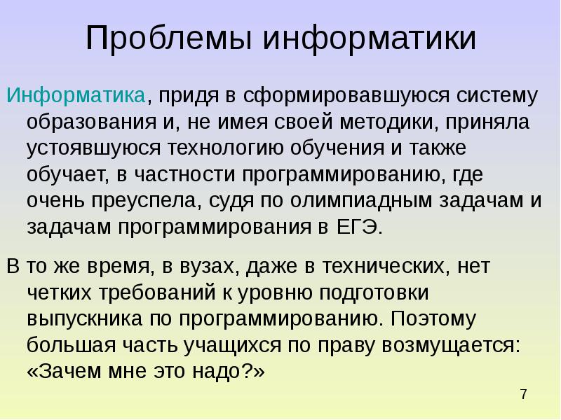 Информатика пришла. Проблемы информатики. Современные проблемы информатики. Актуальные проблемы информатики. Открытые проблемы информатики.