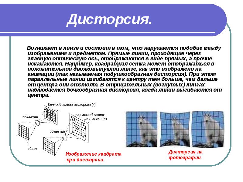 Дисторсия объектива