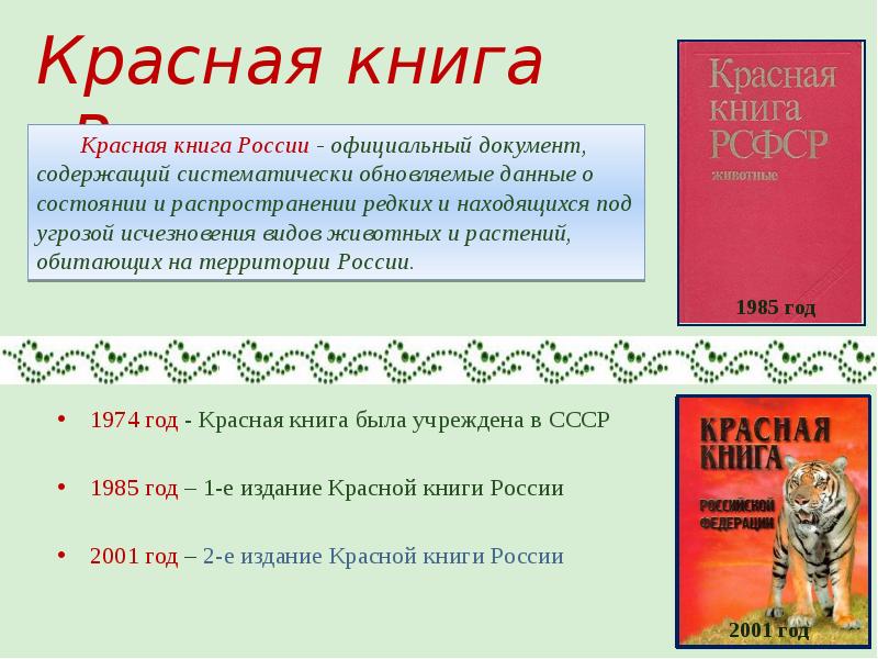 Красная книга презентация 11 класс