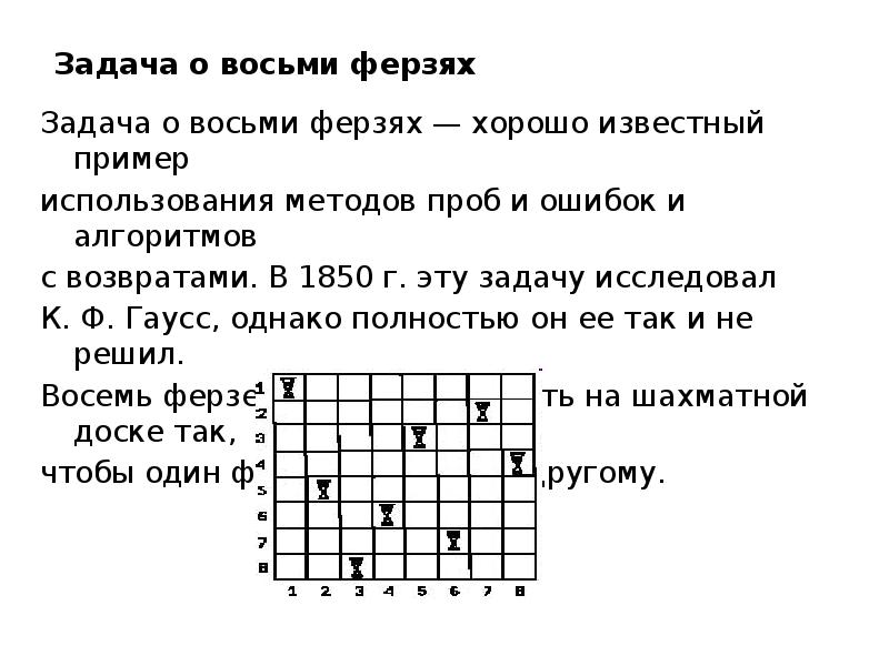 Задача о восьми ферзях