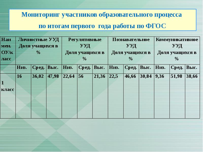 Участник мониторинга. Результаты первого года работы.