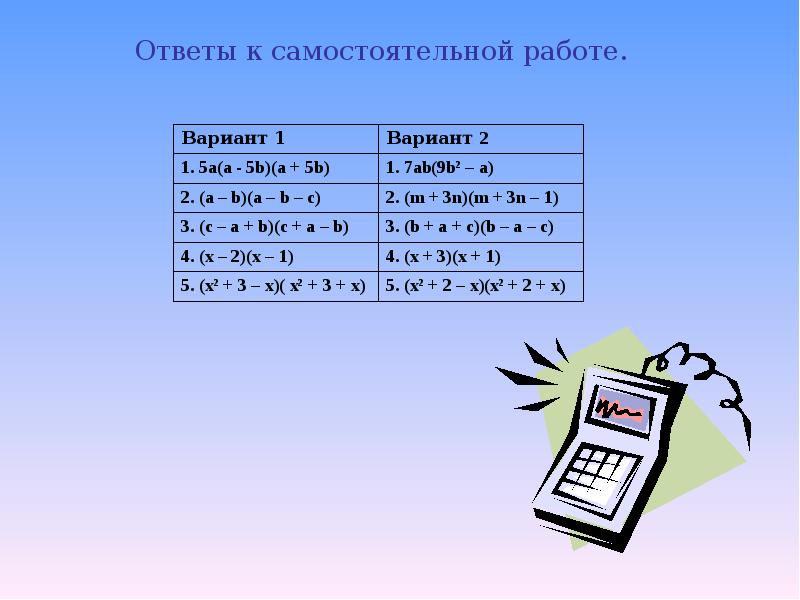 Обобщающий урок по алгебре 7 класс презентация