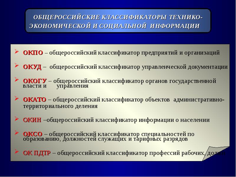 Общероссийские системы документации. Классификаторы социально-экономической информации. Общероссийские классификаторы экономической информации. Общероссийский классификатор предприятий. Общероссийские классификаторы документации.