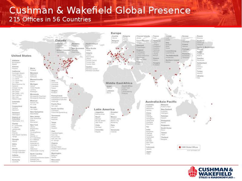 Интерактивная карта cushman wakefield