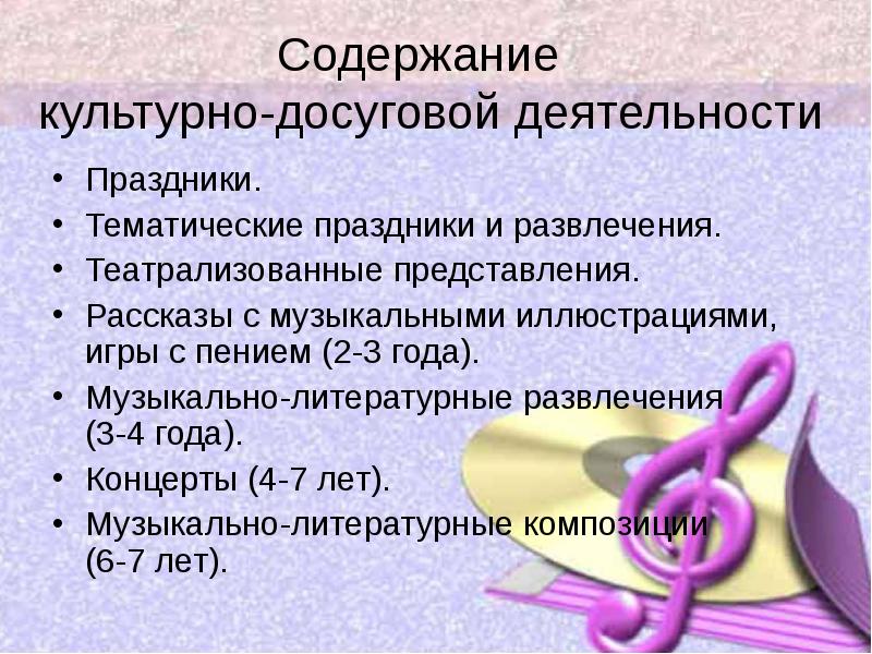 Тематическое планирование музыкальный руководитель. Содержание деятельности культурно досуговой. Содержание культурного досуга. Музыкально литературные развлечения это. Содержание КДД.