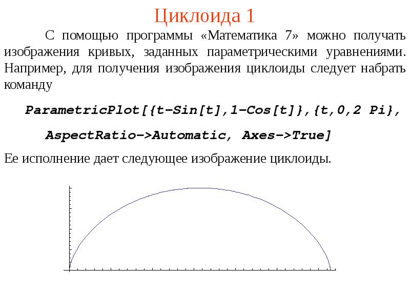 Циклоида проект по математике