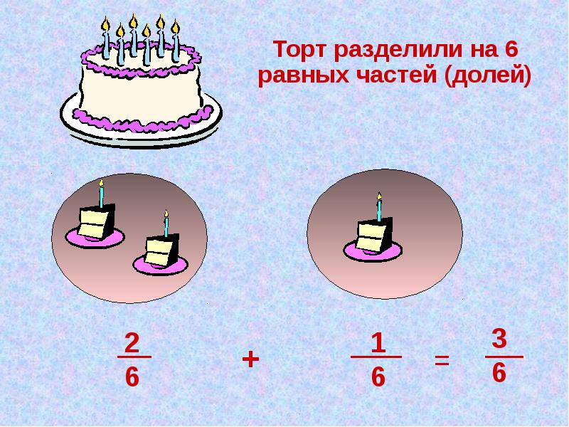 Половину пирога мама разрезала на 6 равных частей