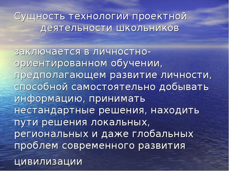 Что такое сущность проекта