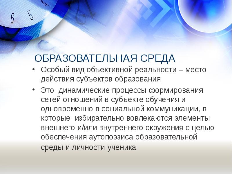 Действующее место работы. Объективный вид самоконя это что.