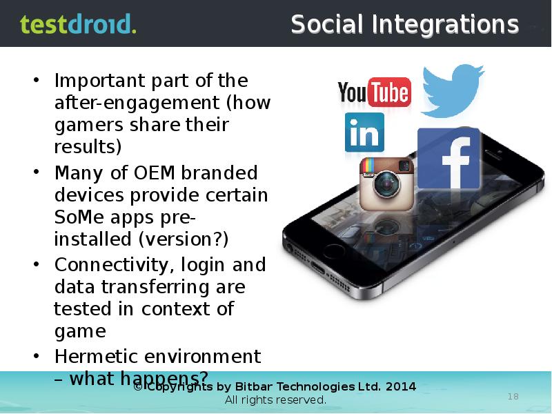 Social Integrations Important part of the after-engagement (how gamers share their