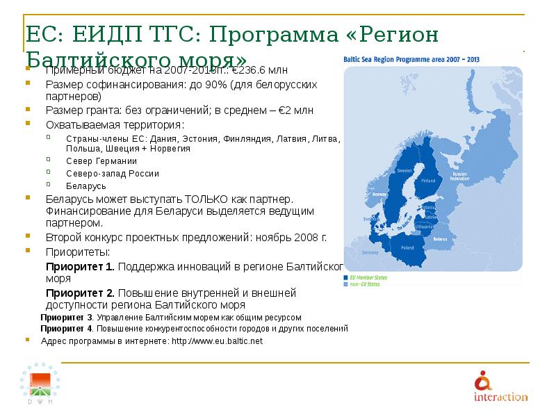 Программа регион. Программные регионы России. Страны участники программы регион Балтийского моря. Балтика регион.