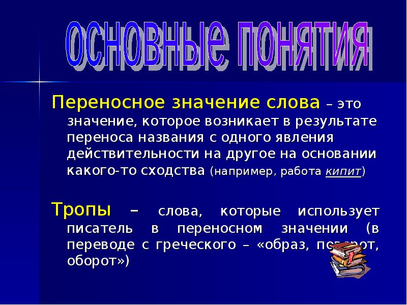 Слова в переносном значении 5 класс