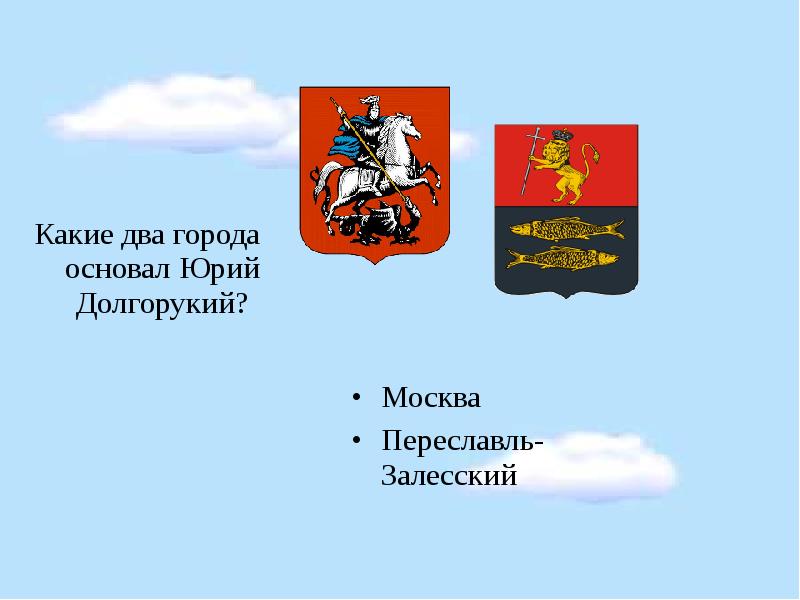 Города основанные юрием долгоруким на исторической карте проект 6 класс по истории