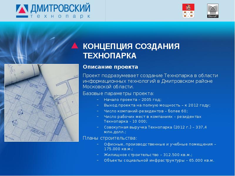 Создание технопарка презентация