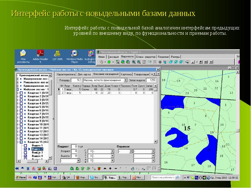 Управление информацией гис. Интерфейс для работы с базой данных. ГИС В Лесном хозяйстве. ГИС лесоустройства.