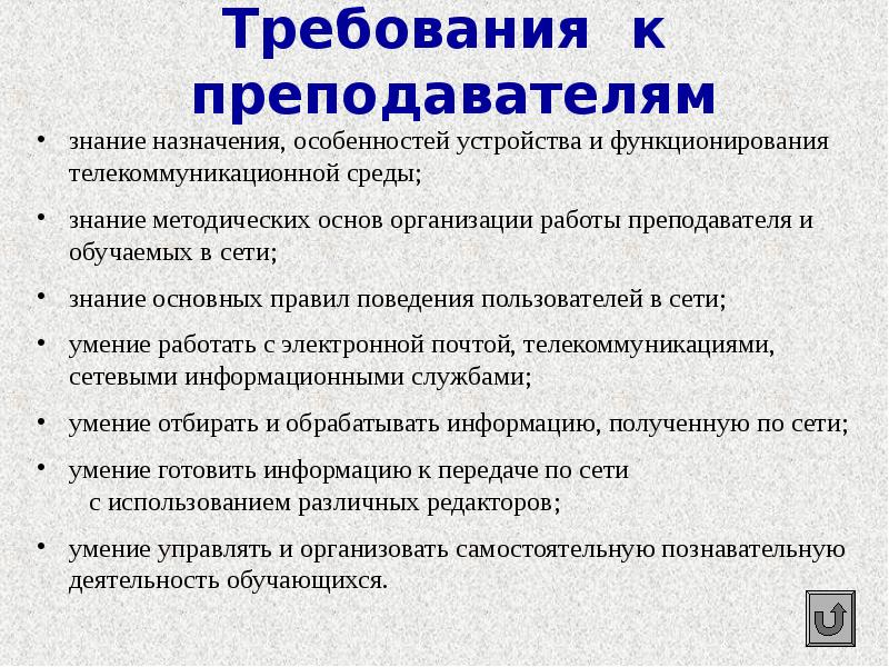 Модель поведения преподавателя