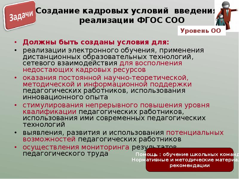 Фгос п. Условия реализации ФГОС. Кадровые условия введения и реализации ФГОС. Кадровые условия реализации ФГОС. К кадровым условиям введения и реализации ФГОС ООО.