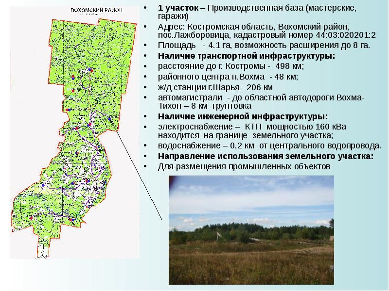 Карта вохмы костромской