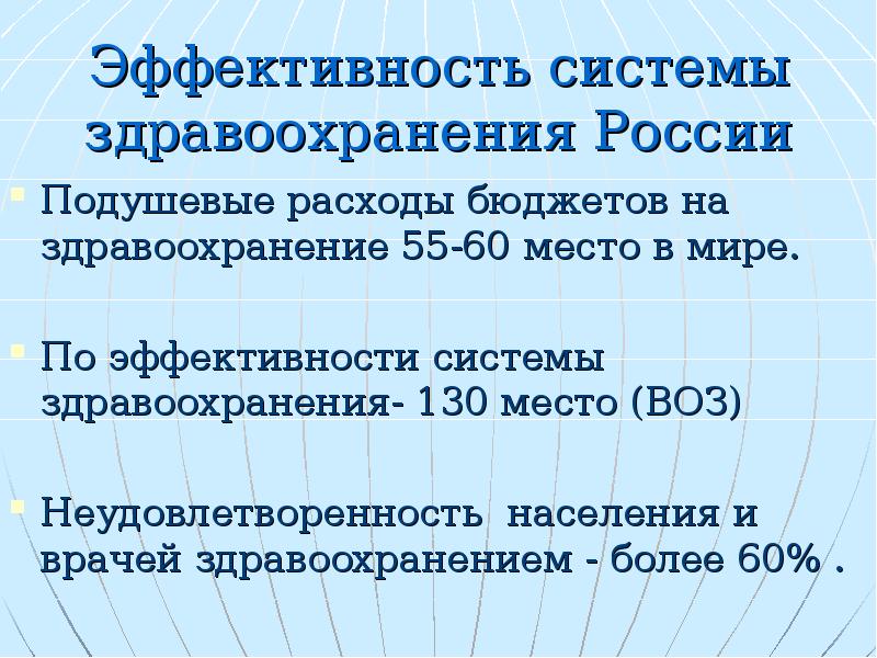 Проблемы здравоохранения в россии презентация