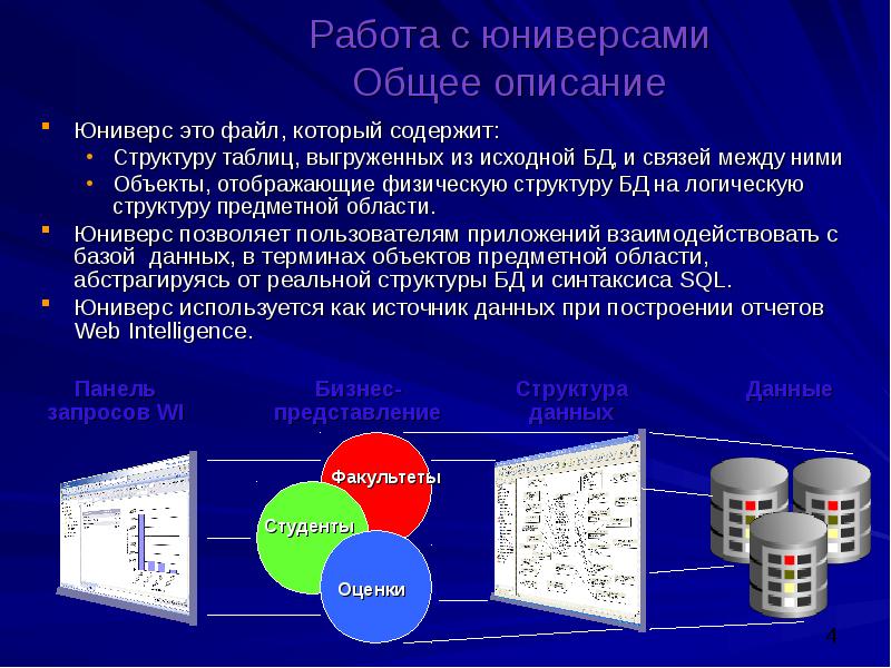 Описать структуру и содержание репозитория используемого в качестве единой базы данных проекта