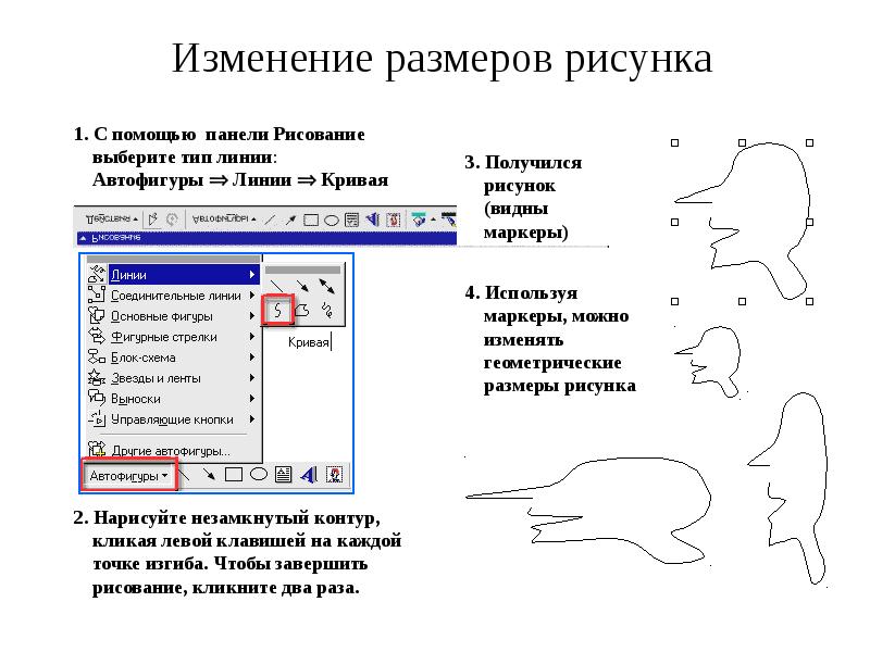 Изменение области рисунка