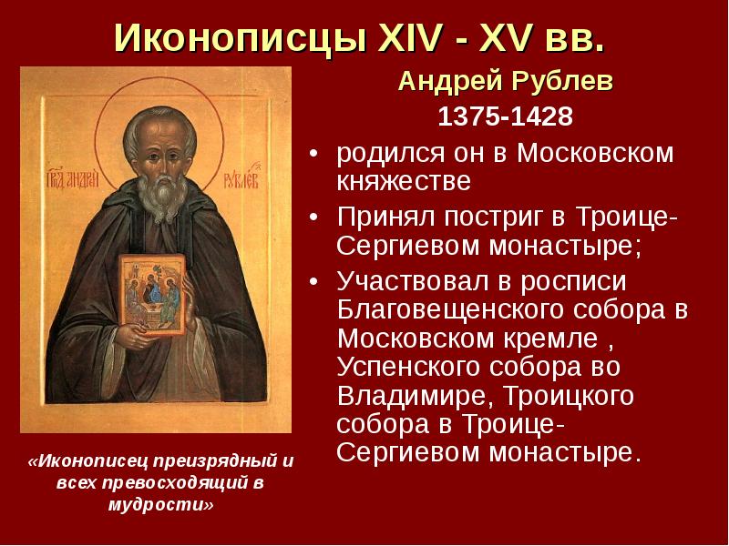 Информация о иконописце андрея рублева. Информация о иконописце андрея рублева. Информация о иконописце андрея рублева. Информация о андрее рублёве 4 класс. Иконописец рублев сообщение.