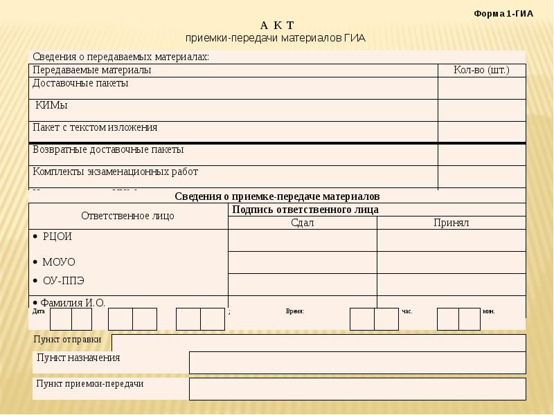 Накладная о приемке товара образец