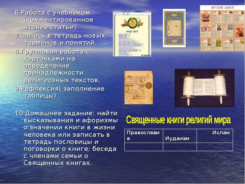 Священные книги презентация