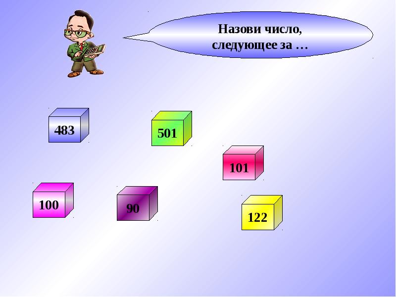 Следующее за числом 9. Назови следующее число.