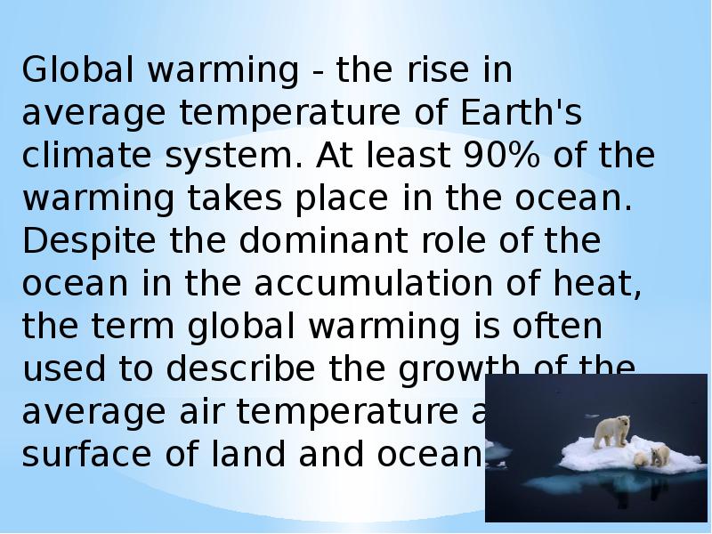 Global warming презентация на английском