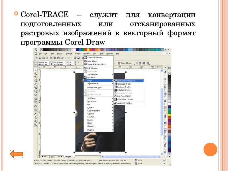 Какая программа предназначена для создания растрового изображения. Corel Trace.