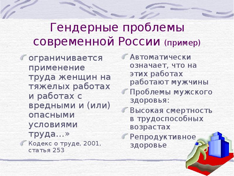 Гендерные аспекты социального неравенства презентация